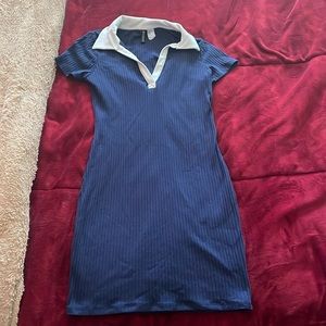 Mini bodycon collared dress